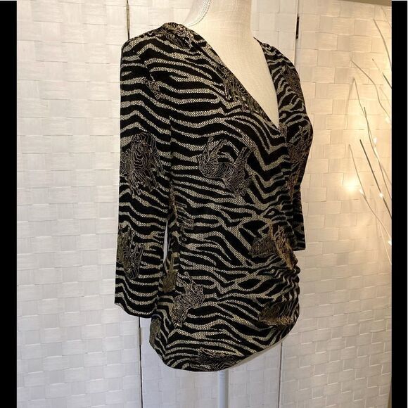 Vintage Zebra long sleeve Top XS - Picture 5 of 6